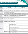Specification chart of Beefy Without Brake 750W AC Servo Motor Kit for CNC Machines with RS485 control details.