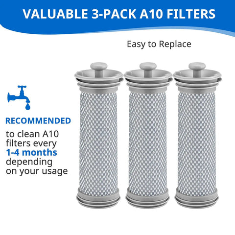 Pre Filter Set For A10 A11 Hero Master And Pure One S11 Cordless Vacuum, 3 Washable Reusable Filters showing three gray filters