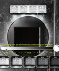 Dope Modern Luxury Dimmable LED Crystal Bathroom Light Fixtures Four Light Chrome Stainless Steel Over Mirror Cool White 6000K above round mirror
