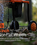 Beast Of A Leaf Mulcher Shredder With 15 Amp Motor 120 Volt Power Three 11 Inch Blades heavy-duty wheels for yard terrain