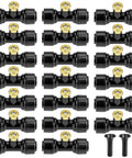 20 Pack Brass Misting Nozzles, 20 Pack Misting Nozzle Tees, And 2 End Plugs For Outdoor Patio Cooling System Bundle product image