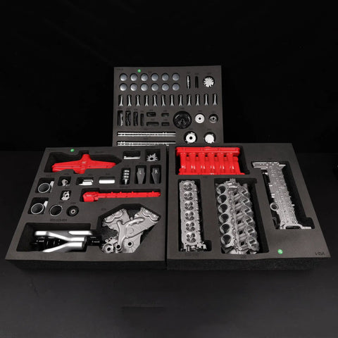 Metal V12 Engine Model Kit That Actually Runs With Electric Drive Over 800 Premium Aluminum And Steel Pieces in foam carrier