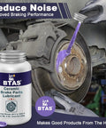 Applying Silicone Brake Grease Lubricant For Calipers Pad Pins And Parts With Brush Synthetic Ceramic Formula 8 Oz on brake disk
