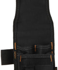 Heavy Duty Poly Tool And Cell Phone Holder Built Tough For Contractors, 7x4 inch, black, with strap for easy attachment.