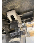 View of installed 316 Stainless Steel 14 Inch Bandsaw Trunnions With Degree Scale For Most 14 Inch Wood Band Saws Replacement For JWBS-14 LBS-60 426-02-395-0005 426-02-0-950-0002 2 Pack Plug And Play.