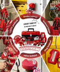 Grab And Go Lockout Tagout Kit With 39 Pack OSHA Compliant Locks And Red Double Decker Toolbox For Industrial Electrical Breakers And Valves