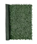 Faux Ivy Privacy Fence Screen with Realistic Veined Leaves 96 Inch by 72 Inch Mesh Backed Greenery Wall Decor unfurled.