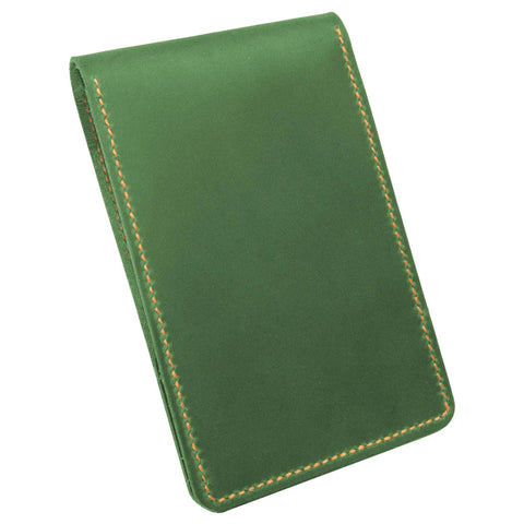 Green Personalized Leather Golf Yardage Book Holder and Scorecard Cover for Golfers, Custom Yardage Book Keeper, Pocketable Golf Accessory