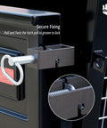 Heavy Duty Trailer Gate Latch With Auto Closing Spring Lock For Weld On Tracks Includes Two Pack, showing secure fixing mechanism.