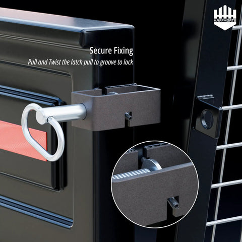 Heavy Duty Trailer Gate Latch With Auto Closing Spring Lock For Weld On Tracks Includes Two Pack, showing secure fixing mechanism.