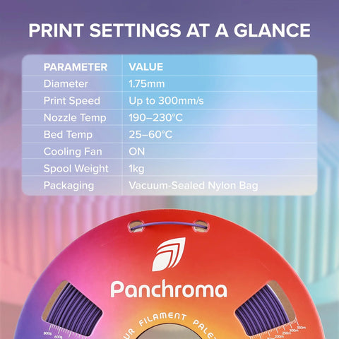 Front view: Polymaker Panchroma Matte PLA filament spool, 1.75 mm, 1 kg, charcoal black.