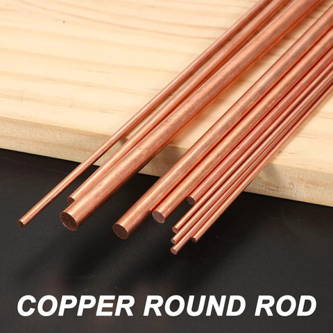 2 Pcs Dope 5.5mm Copper Round Rods, 10.2 Inch Length, 99.9 Percent Pure Copper Bar Stock For DIY Metal Craft