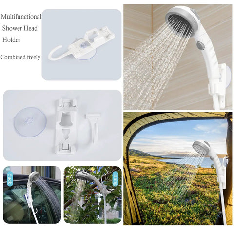 On The Go Portable Electric Camping Shower With Built In 5000mAh Battery Ideal For Indoor Outdoor Use Car Washing Pet Bathing