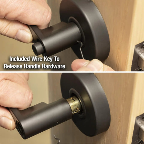 Heavy Duty Lever Style Privacy Door Handle Grade Two Not Keyed With Oil Rubbed Bronze Finish For Commercial Use fits installation