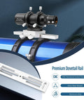 Beefy Deluxe Dovetail Mount Plate For Telescopes And Guidescope, Vixen Style Rail, 228mm Length in use on telescope