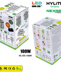 High Power 100W LED Omni Cob Light Replaces 400W HPS MH With Fuss Free No Ballast Needed, Instant Start, 50K 14500 Lumen packaging