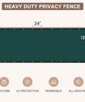 Heavy Duty Privacy Screen Fence 6 Ft By 50 Ft Mesh Shade Net With 90 Percent Blockage 170GSM Polyethylene Material Dark Green