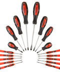 Everyday 18 Piece Screwdriver Set With Wall Mount And Magnetic Tips For Precision Work Includes Flathead Phillips And Torx Drivers