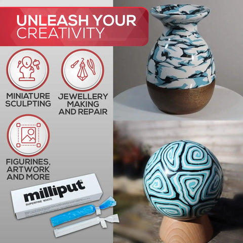 Superfine White Epoxy Putty Kit For Quick DIY Fixes No Fuss, variety of sculpted items showcasing detailed patterns.