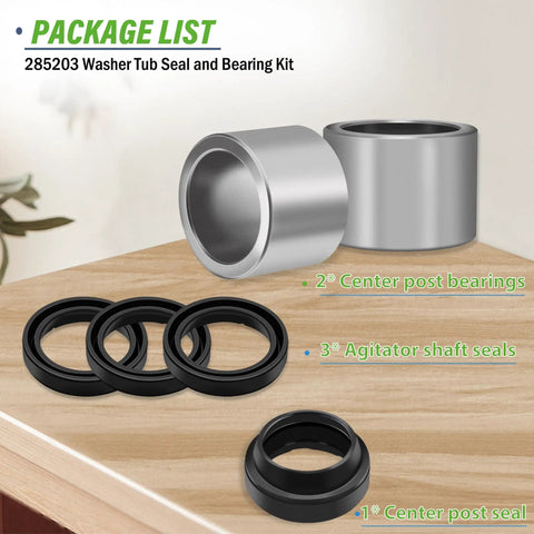 High Quality Plug And Play Top Load Washer Bearing And Seal Kit with two bearings and three seals for washer repairs
