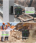 Self Leveling Laser Level With Three 360 Degree Lasers Horizontal And Two Vertical Cross Lines For Full Room Layout Green Cross Line Laser Tool With 100 Feet Range Easy On Off H And V Controls And Pro Grade Durable Construction, IP54 waterproof on site