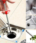 79 Inch Flexible Drain Snake Clog Remover For Toilet, Sewer, Shower, Kitchen And Bathroom Drains, Long Reach Drain Cleaner Tool