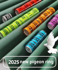 2026 Pigeon Leg Rings Set Of 100 Aluminum 8mm Numbered Bird Bands with colorful rings in packaging