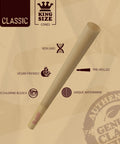 Classic King Size Pre Rolled Cones 50 Pack With Tips And Packing Tubes Included, eco-friendly slow burning paper cone