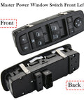 Front and back views of Power Window Switch For Jeep Cherokee 2015-2022 And Chrysler 200 2015-2017 Driver Side Master Window Control Replacement