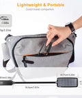 Gritin 9-LED rechargeable clip-on book light, black, side view showing clip for reading.