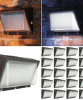 20 Pack 120W LED Wall Pack Outdoor Dusk To Dawn Photocell Sensor Industrial Dimmable Waterproof Commercial Grade Security Lighting