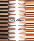 Six Piece Pure Copper Solder Tips Set For 936 Soldering Iron Handles Featuring Pointed Knife Horseshoe And Flat Tips