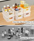 Ten Pack Small Plastic Storage Bins With Lids Stackable Baskets With Handles For Easy Carry Awesome For Pantry Craft Room Office Or Garage Organization Includes Label Cards For Quick Sorting And Clear View