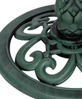 Base of 35 Inch Outdoor Pedestal Water Fountain With 3 Tier Cascade, Durable Resin Birdbath For Garden Patio Deck And Backyard Green Finish