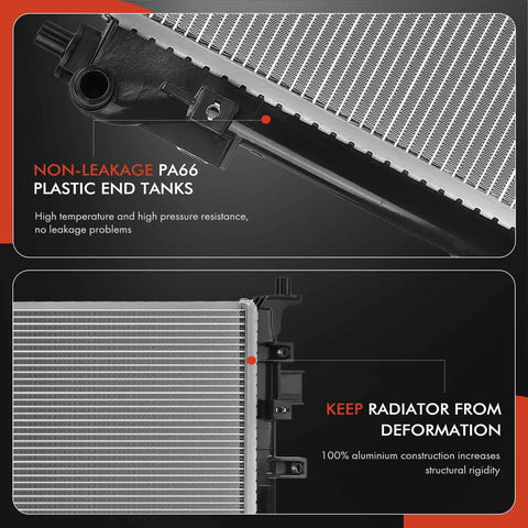 Top Tier Engine Coolant Radiator Assembly For Genesis GV60 2023 2024 And Hyundai Ioniq 5 2022 2024 with plastic end tanks.