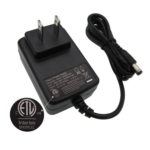 ETL listed power adapter for Smooth Operator DC 12V Solar Hot Water Circulation Pump, compact design with 12V output.