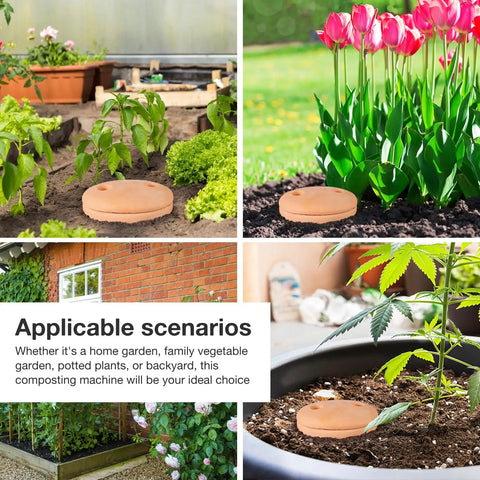 Clay 10 Inch Worm Compost Bin For Outdoor Gardens Turns Kitchen Scraps Into Rich Soil Fast With Perforated Holes Ceramic Worm