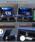Bluetooth Computer Speakers Soundbar With Digital Clock Display, USB Plug And Play For Desktop Monitor And Laptop setup with LED lights