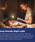 Mother reading to child with 3 Pack 4 in 1 Power Outage Night Light With Motion Sensor Auto Dim Rechargeable Emergency LED Flashlight Plug In