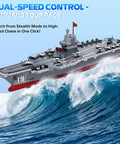 Rad RC Warship Boat With Water Spray 16 Inch Battleship Aircraft Carrier on waves