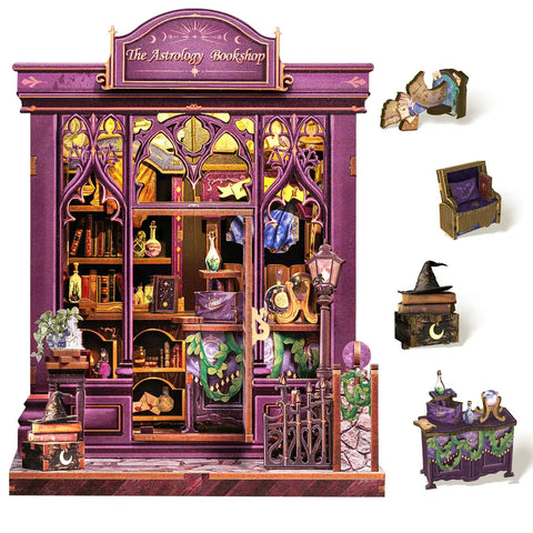 DIY BOOK NOOK Kit 3D Wooden Puzzle Bookshelf Insert Decor with LED Light sdojW EUR 42,48 DIY BOOK NOOK Kit 3D Wooden Puzzle Bookshelf Insert Decor with LED Light sdojW EUR 42,48