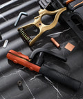 300 Amp Brass T Style Welding Ground Clamp And 300 Amp Brass Electrode Holder Combo For Heavy Duty Welding Kit Display