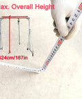 Heavy Duty 10.5 Foot Adjustable Gantry Crane With 4000 Lb Capacity, Height Range 9.85 To 13.9 Feet, portable measuring tape view