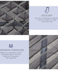 Multi Pocket Cloth Drawer Organizer For Bras Socks Ties And Briefs A Big Time Game Changer For Your Closet spacious grey fabric compartments
