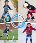 Kids Protective Gear Set With Knee Pads, Elbow Pads, And Wrist Guards For Ages 3 To 15 For Roller Skates, Cycling, Skateboarding, and Scooters