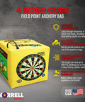Beast Mode Archery Target Bag For 450 FPS Practice Cube Field Point Target with Bullseyes Nine Ball Dartboard