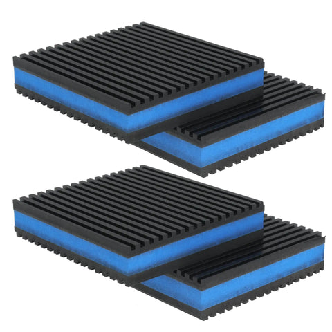 Heavy Duty Anti Vibration Pad Four By Four By Seven Eighth Inch Rubber EVA Sound Isolation Mat For Air Compressors Treadmills HVAC Units Conditioners Washers And Dryers Pack Of Four Oil And Weather Resistant With Up To 960 Lbs Per Pad
