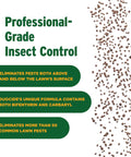 DuoCide Professional-Grade Lawn Insect Control, text highlights product benefits, quick-dispersing DG granules image.