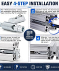 Heavy Duty T Slot Connectors For Aluminum Extrusion 40 mm Framing Hardware No Sweat DIY Setup 90 Degree Self Tapping Corner Brackets installation guide.