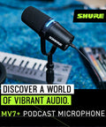 MV7 Plus Podcast Dynamic Mic With Stand, USB-C And XLR Outputs, OBS Certified, Auto Level, LED Touch Panel, Digital Pop Filter